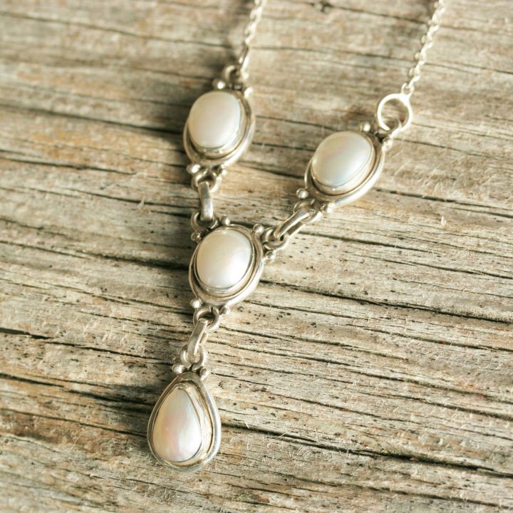 Silver Pearl Necklace - Pearl Jewellery
