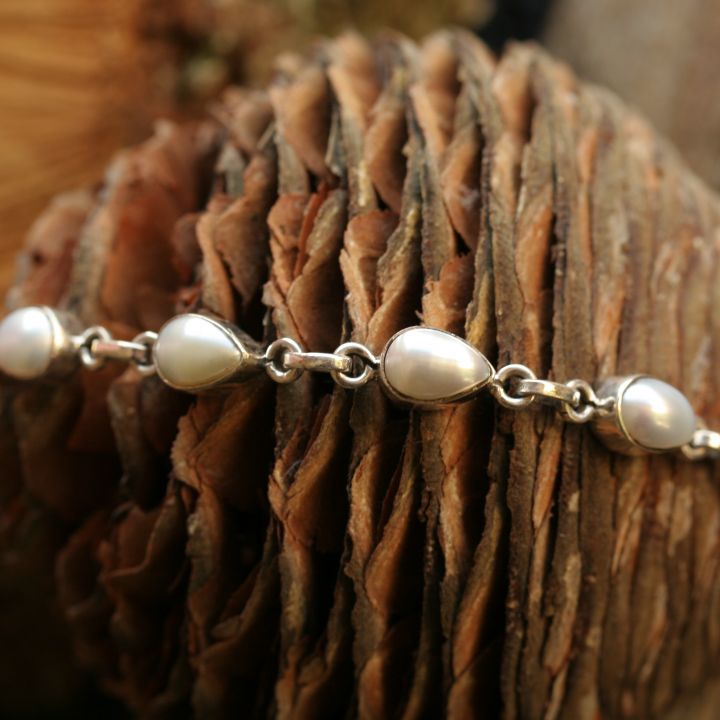 Pearl and Silver Bracelet - Pearl Bracelet