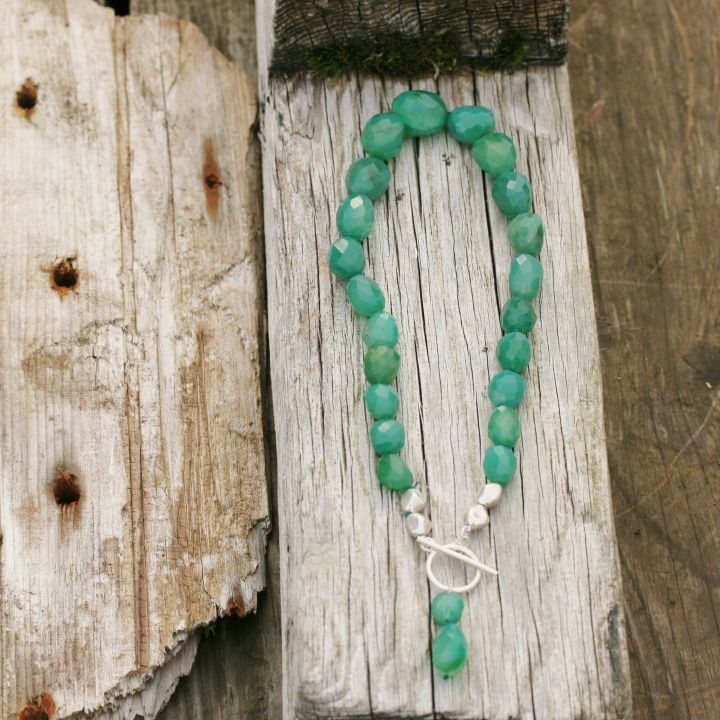 Green Onyx Necklace - silver-jewelry.co.uk