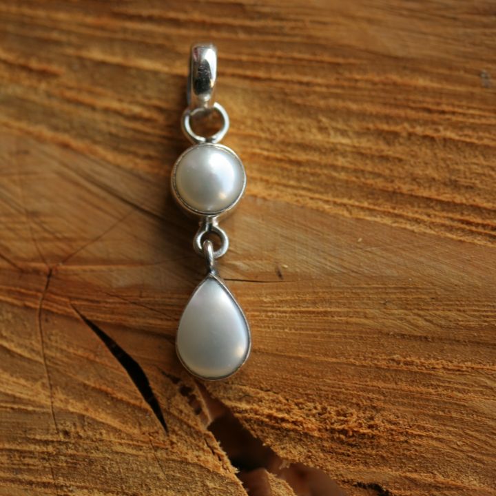 Pearl and Silver Pendant - Claire Hartley Silver Jewellery