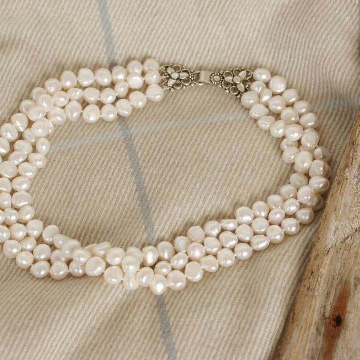 Freshwater Pearl Neckalce - Pearl Silver Necklace