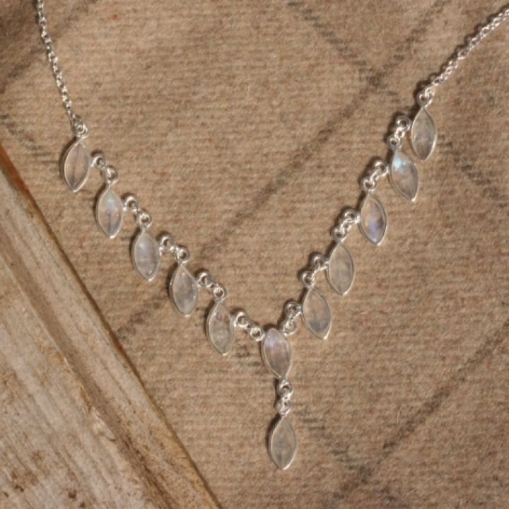 Moonstone Silver Necklace - Claire Hartley Silver Jewellery