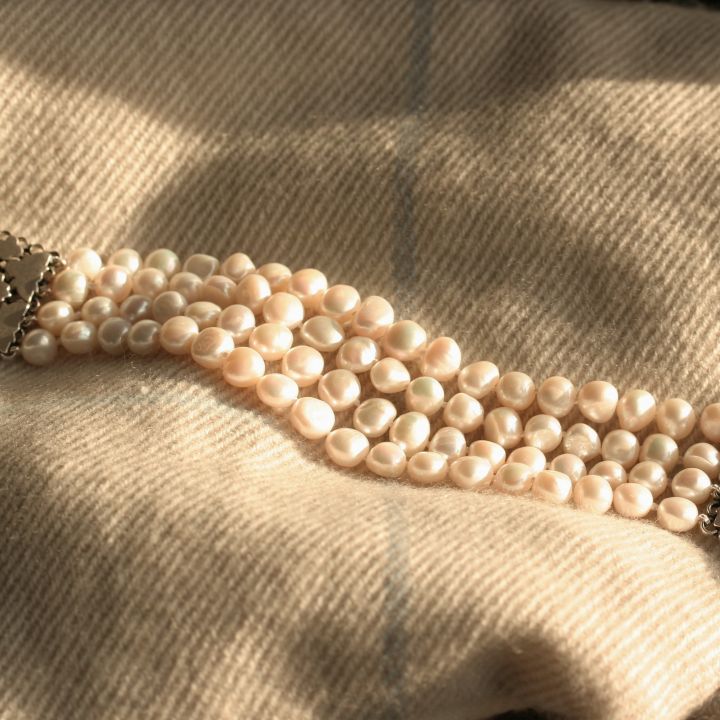Pearl Silver Bracelet - Freshwater Pearl Bracelet