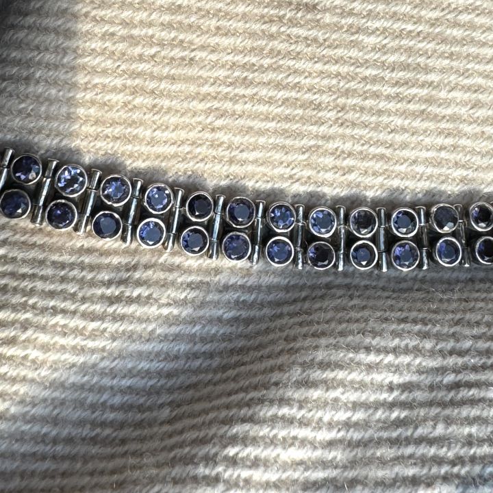 Iolite Silver Bracelet