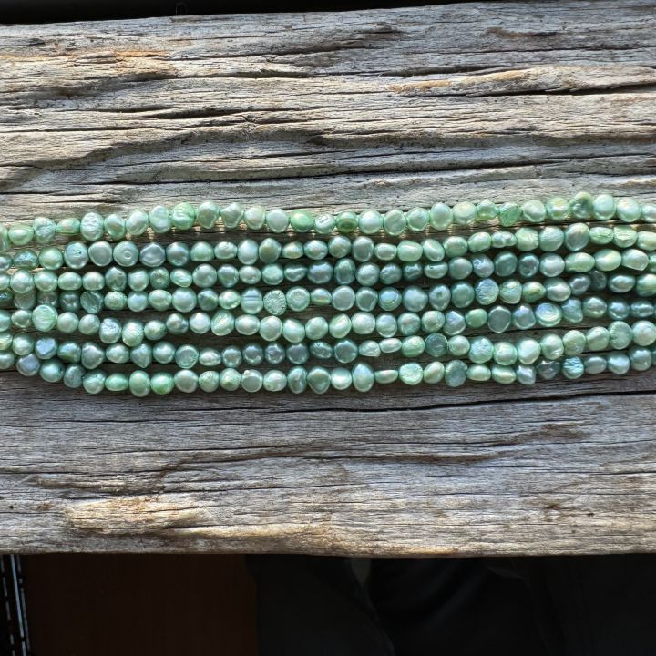 Green Pearl Silver Bracelet
